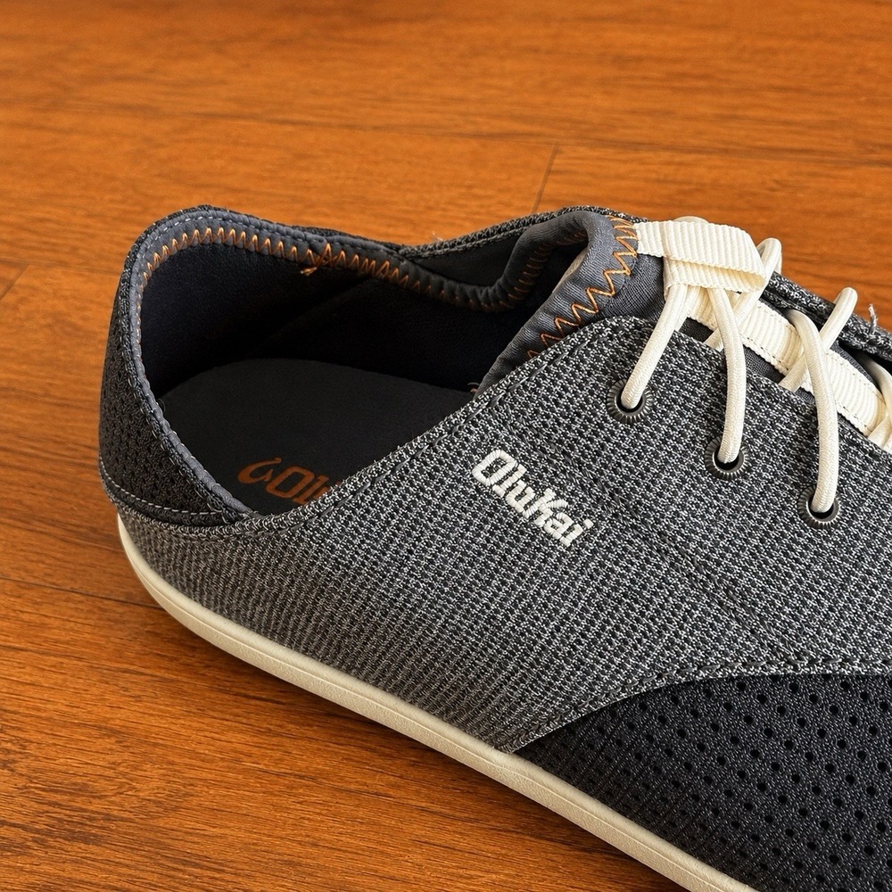 OluKai Nohea Moku Men's 10.5 Dark Shadow Casual Boat Shoes Sneakers NWT Box - Picture 6 of 11